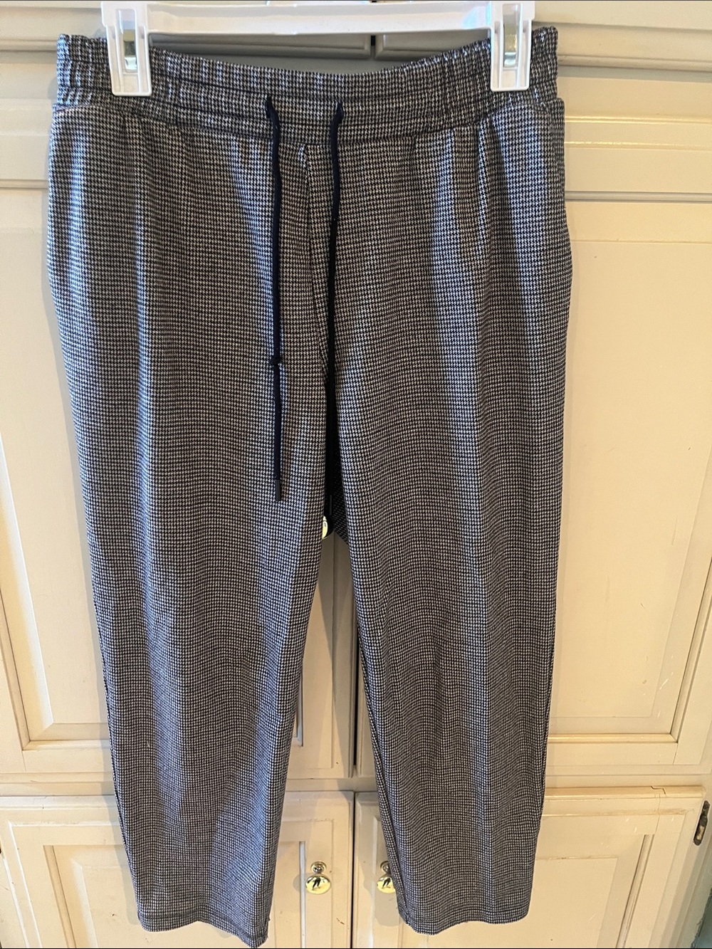 Women’s Grey Check Drawstring Pants